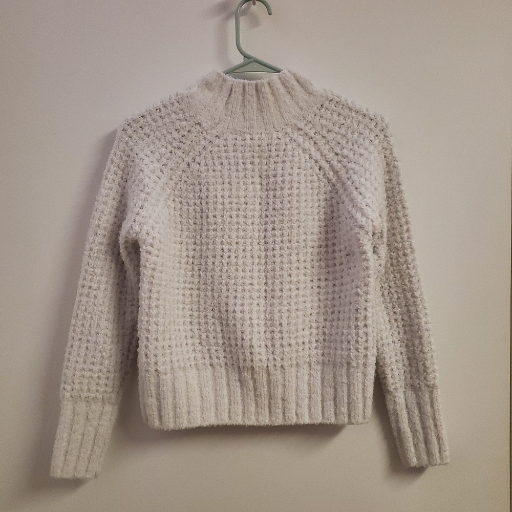 Fluffy Waffle Knit Sweater